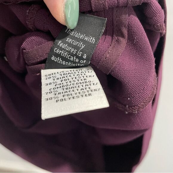 DVF Diane Von Furstenberg Burgundy Purple Midi Dress Size 2 - Picture 3 of 9